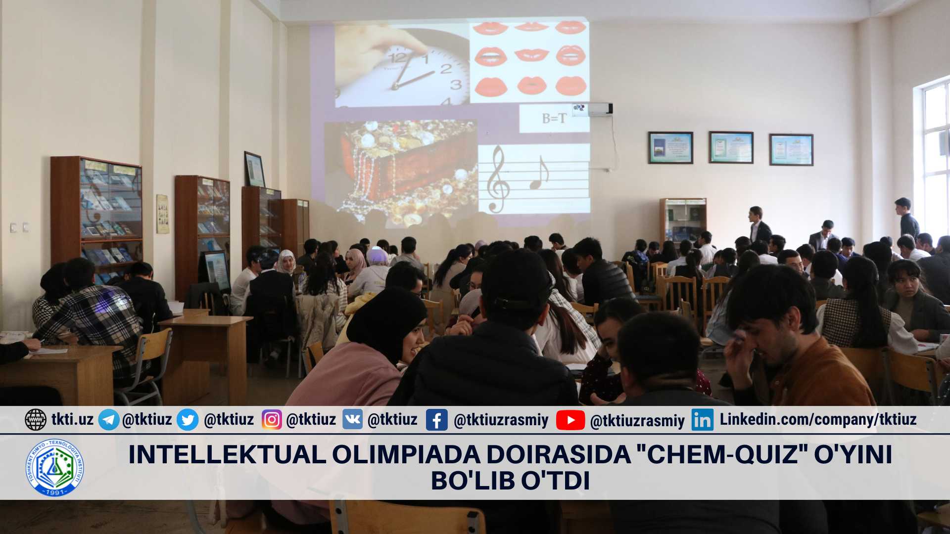 Intellektual olimpiada doirasida "Chem-Quiz" o'yini bo'lib o'tdi | tkti.uz