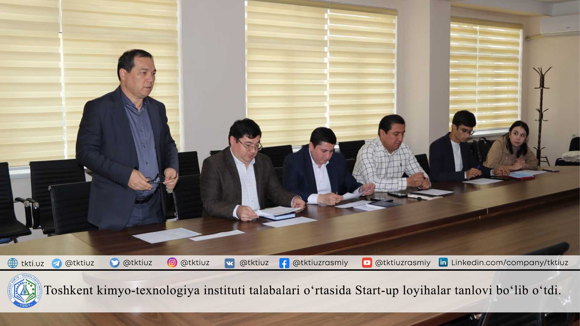 On October 28, a start-up project competition was held among the students of the Tashkent Institute of Chemical Technology. | tkti.uz