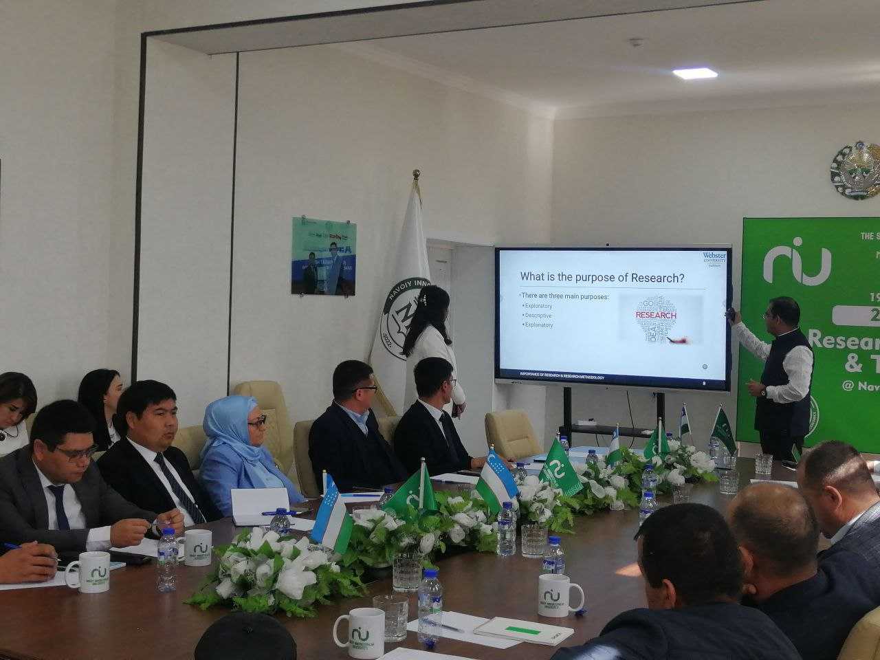 At the moment, the workshop on "Research Methodology and Tools (Latex)", organized in cooperation with the Institute of Retraining and Advanced Training of Higher Education System Personnel under the Ministry of Higher Education, Science and Innovation, has started its work at Navoi Innovation University. | tkti.uz