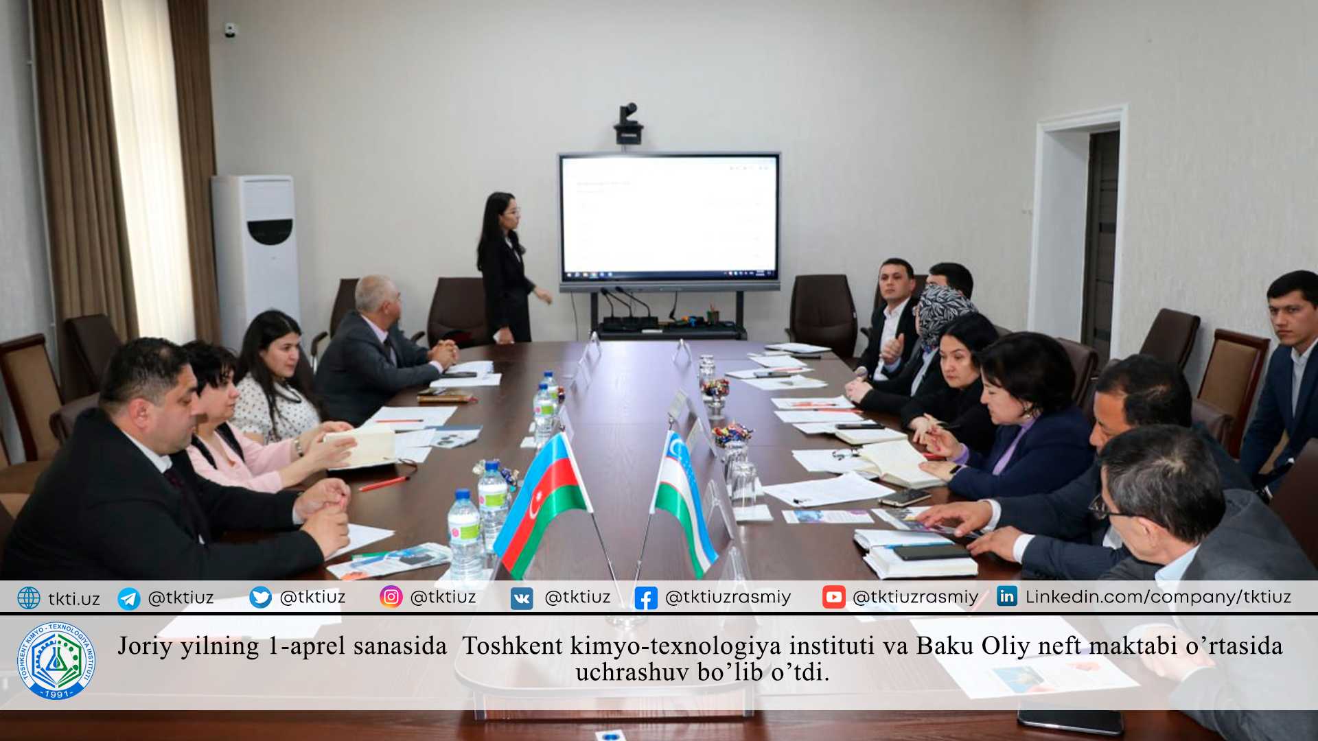 On April 1 of this year, a meeting was held between Tashkent Institute of Chemical Technology and Baku Higher Oil School. | tkti.uz