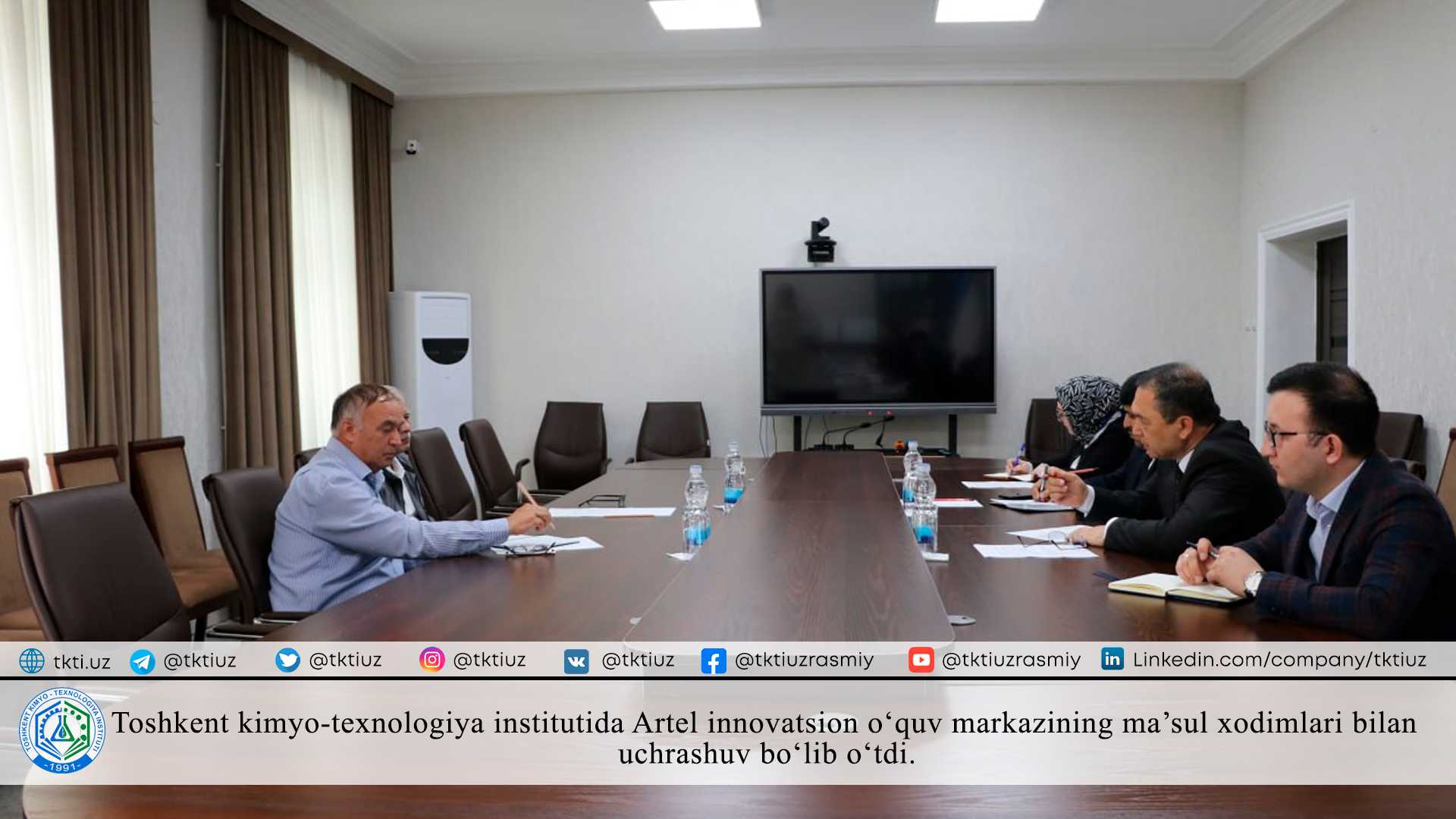 A meeting with the responsible staff of the Artel innovative training center was held at the Tashkent Institute of Chemical Technology. | tkti.uz