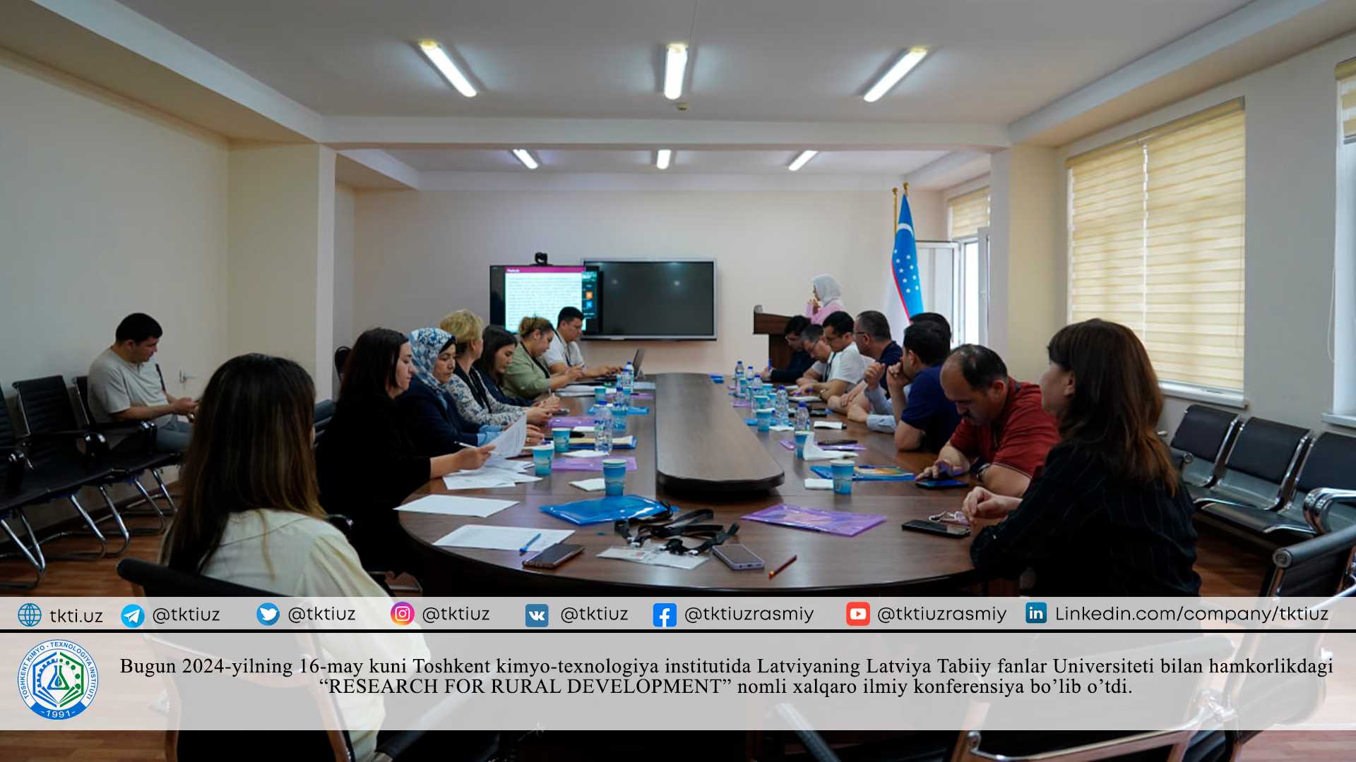 Today, May 16, 2024, an international scientific conference entitled "RESEARCH FOR RURAL DEVELOPMENT" was held in cooperation with the Latvian University of Natural Sciences at the Tashkent Institute of Chemical Technology. | tkti.uz