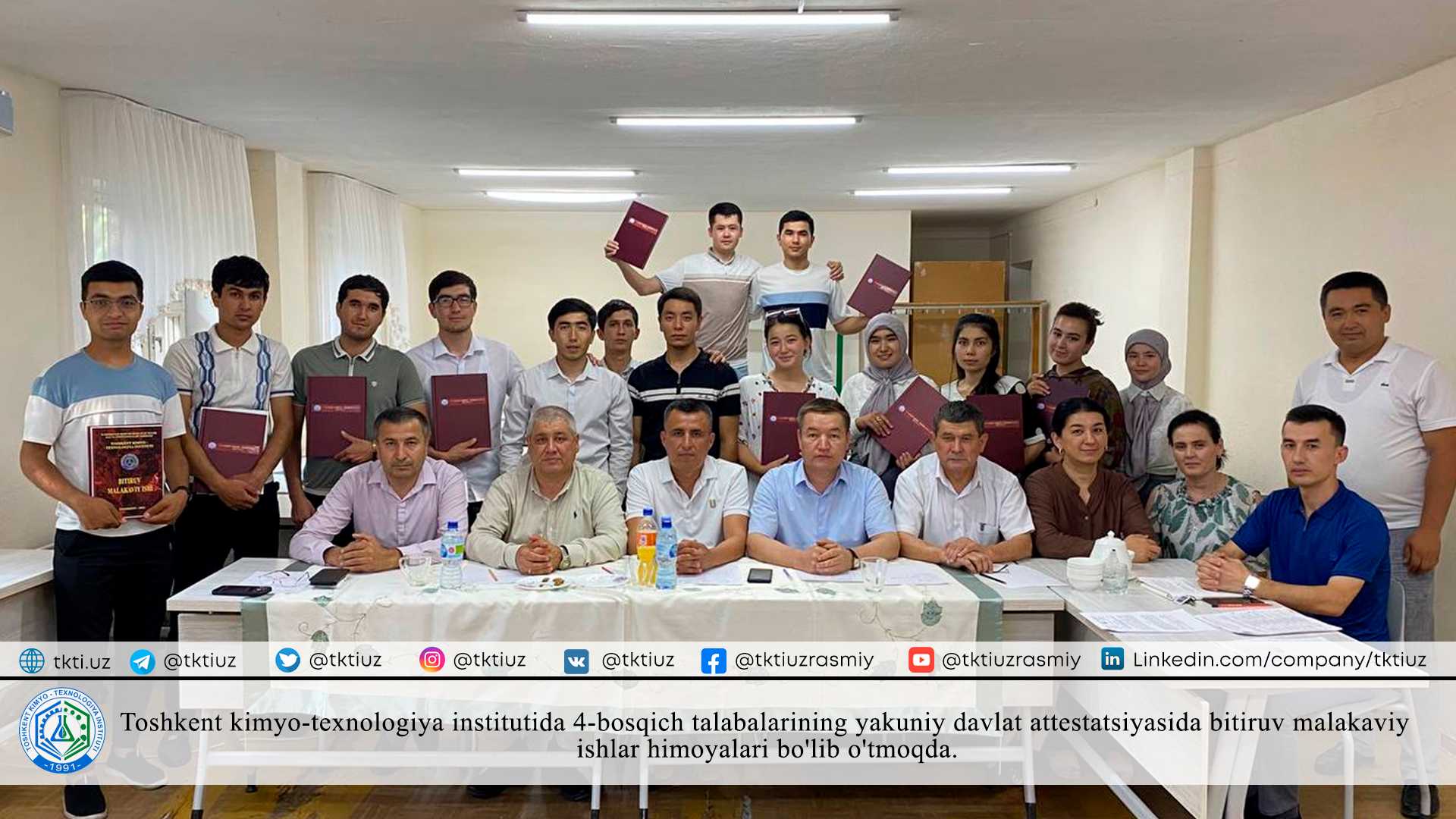 At the Tashkent chemical-technological institute, the final state certification of students of the 4th level is being defended. | tkti.uz