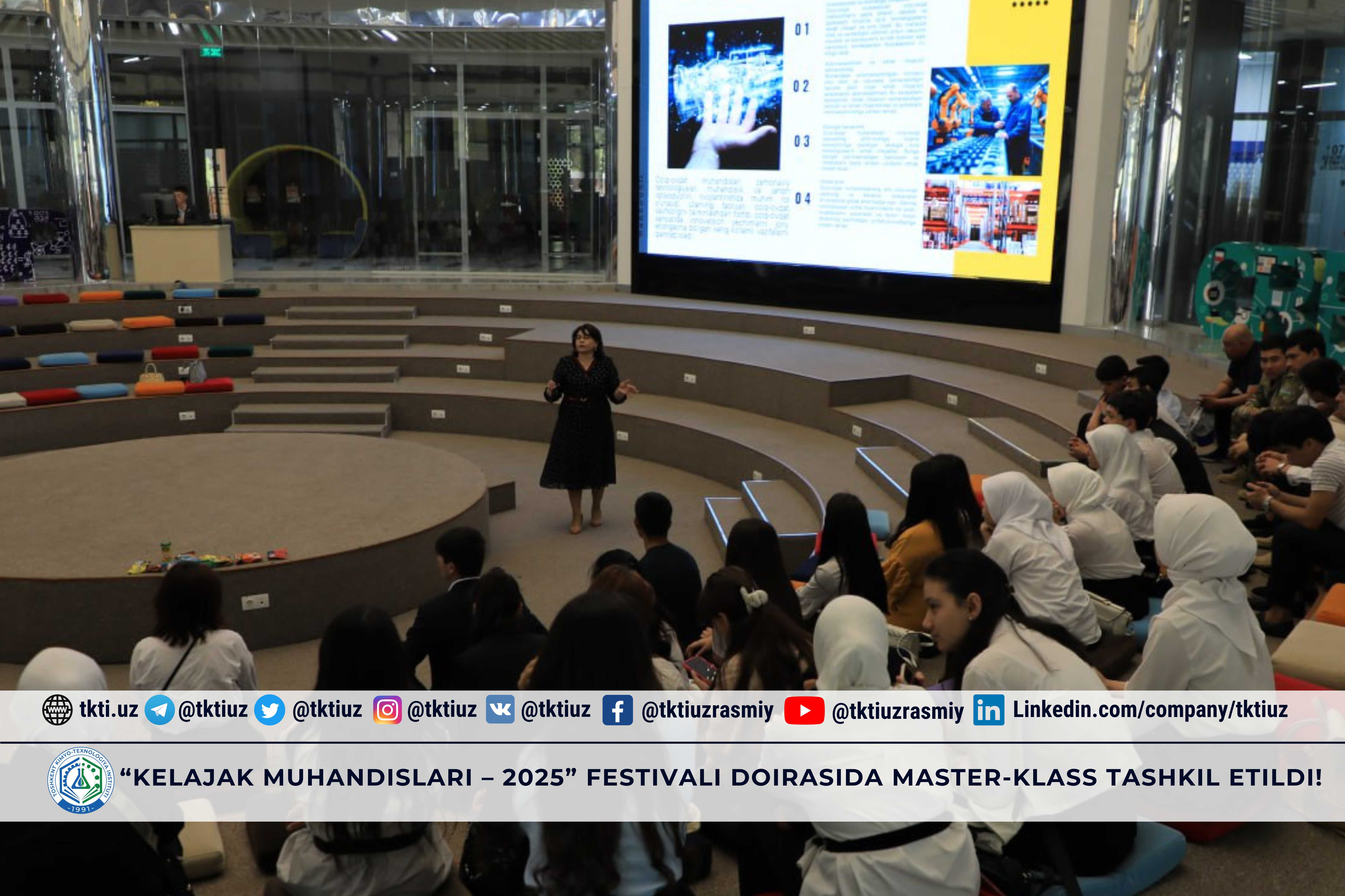 A master class was organized as part of the “Future Engineers – 2025” festival! | tkti.uz