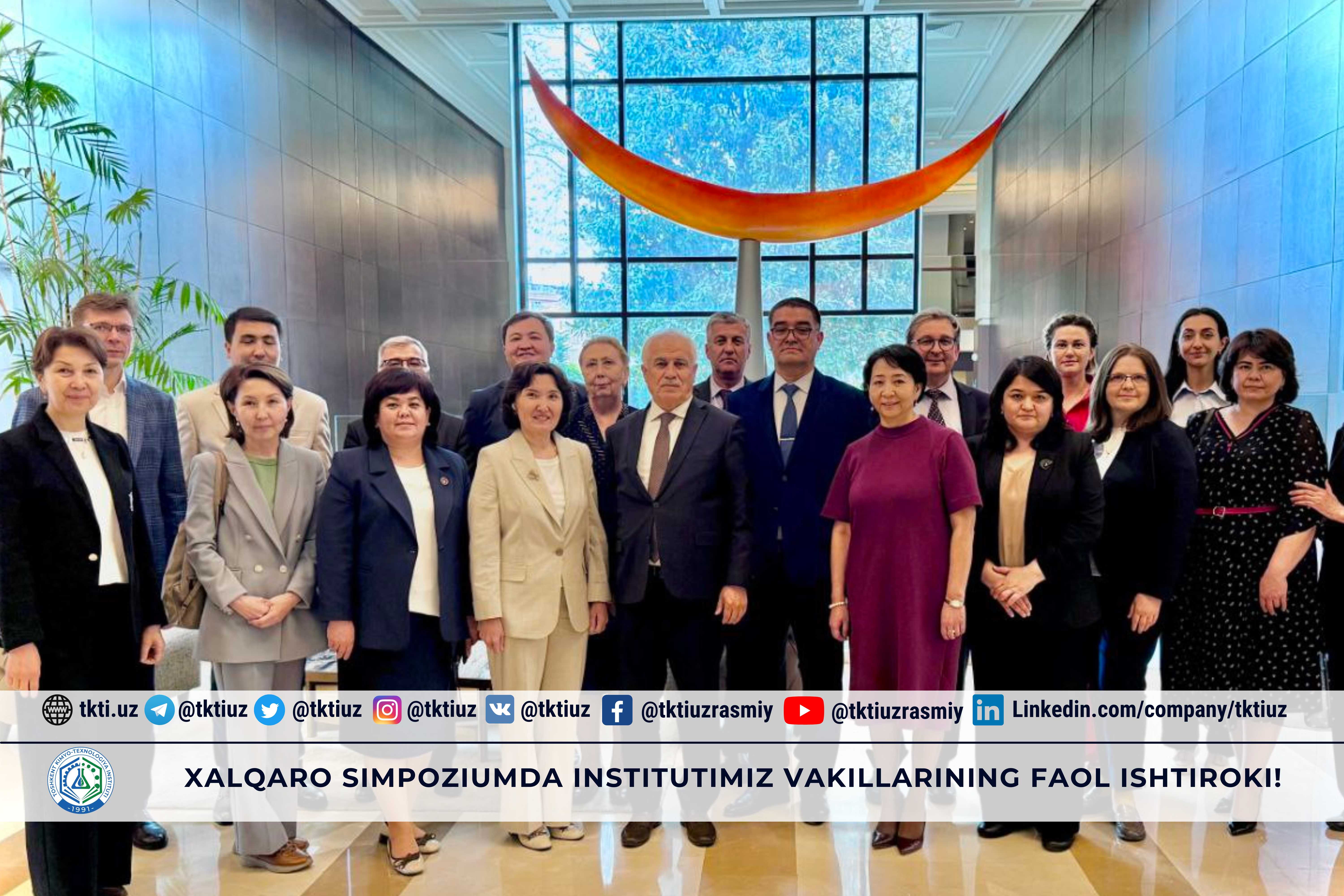 Active participation of representatives of our institute in the international symposium! | tkti.uz