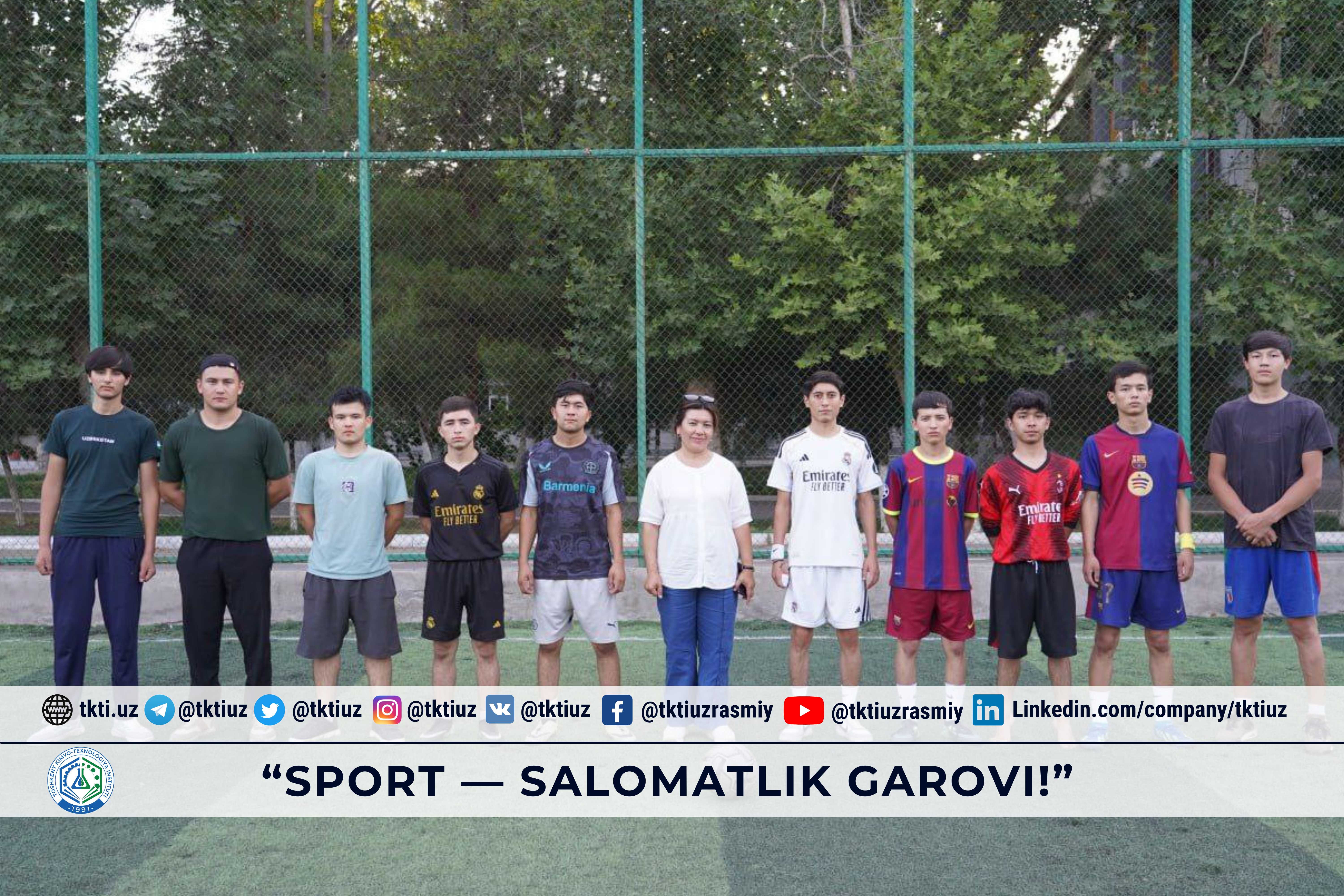 As part of the "Relevant 90 Days" project, aimed at helping young people spend their free time meaningfully and effectively during the summer holidays, a football tournament was held among students of the Faculty of Oil and Gas Technologies under the slogan "Sport is the key to health!" | tkti.uz