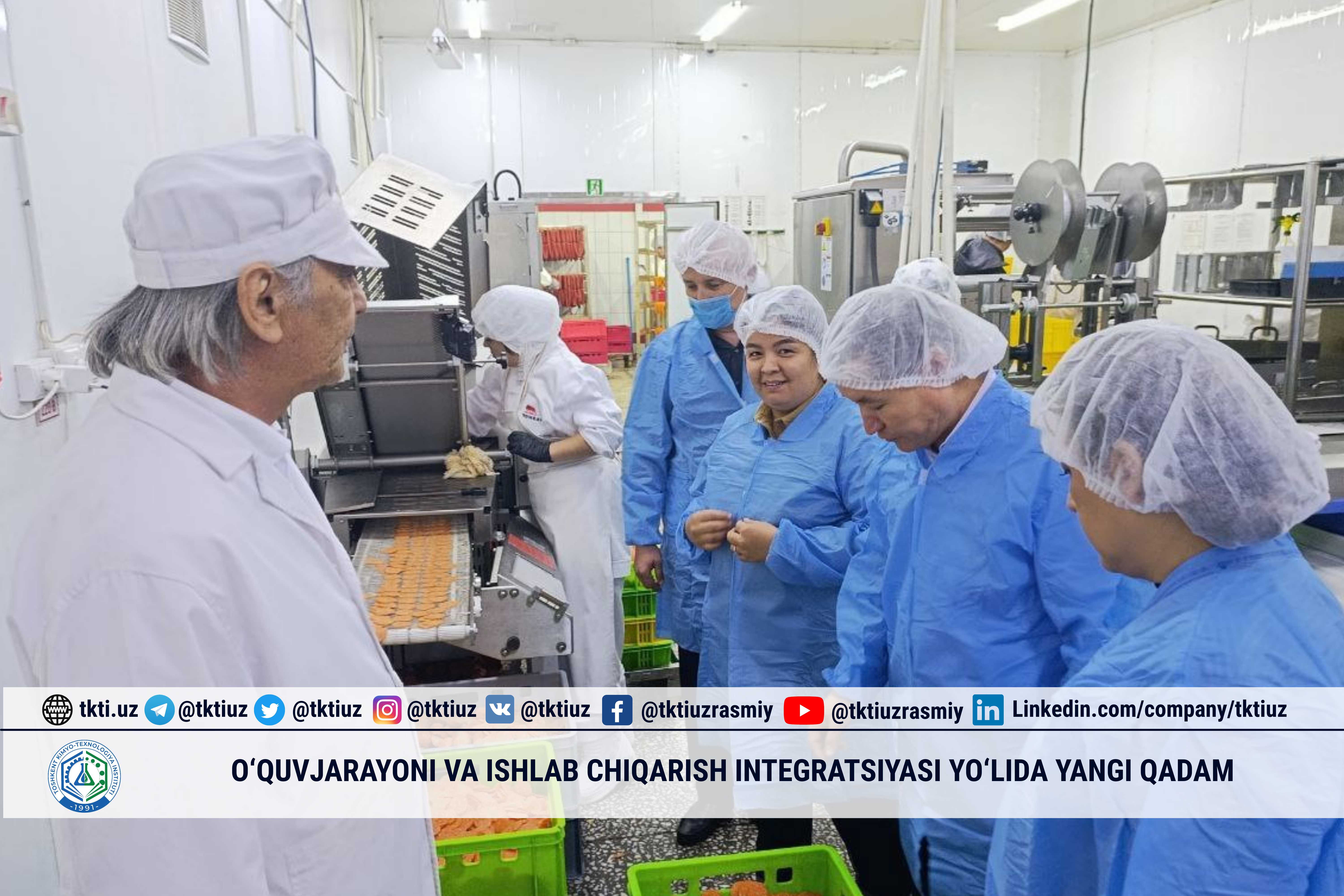 A new step towards the integration of the educational process and production | tkti.uz