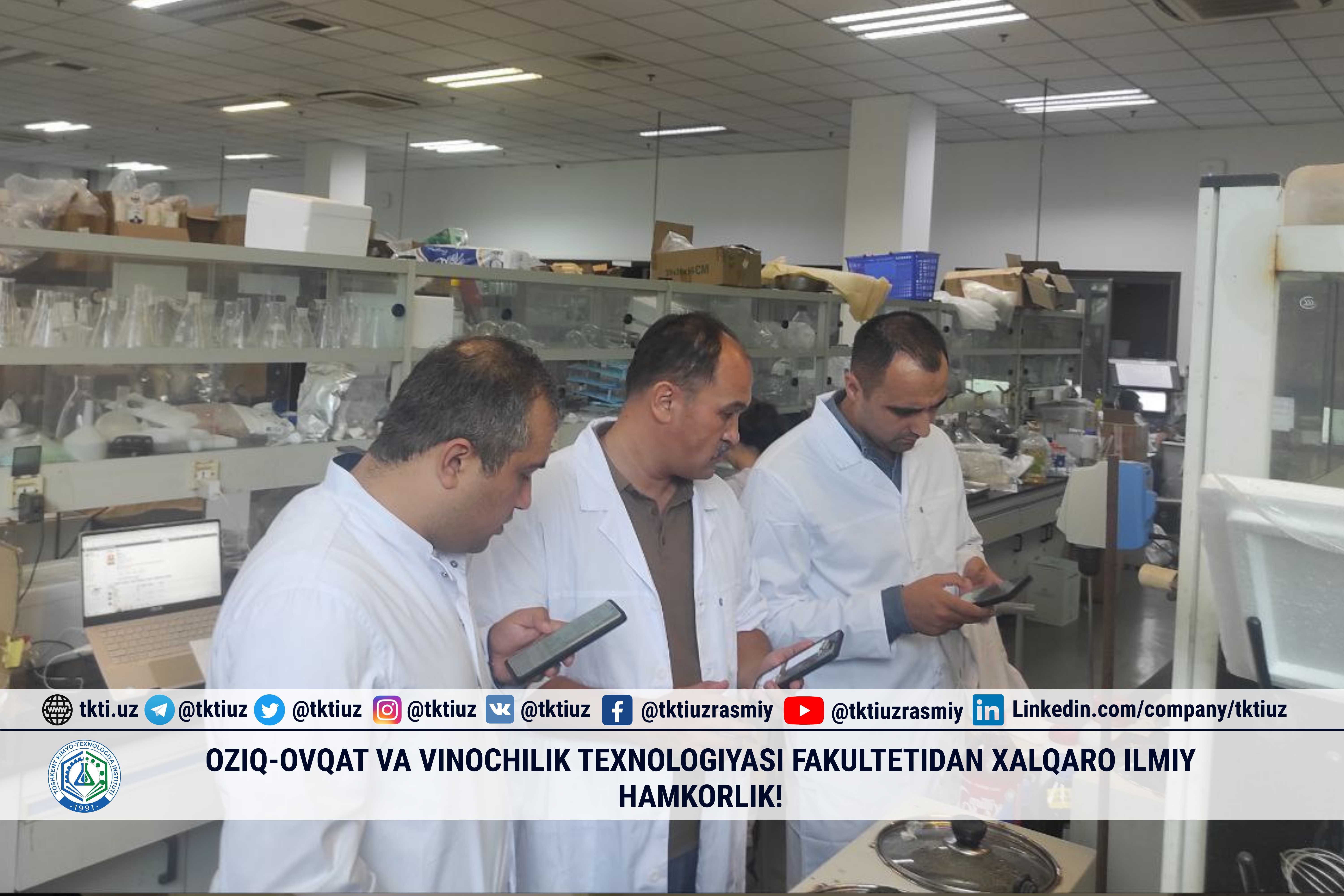 International scientific cooperation from the Faculty of Food and Wine Technology! | tkti.uz