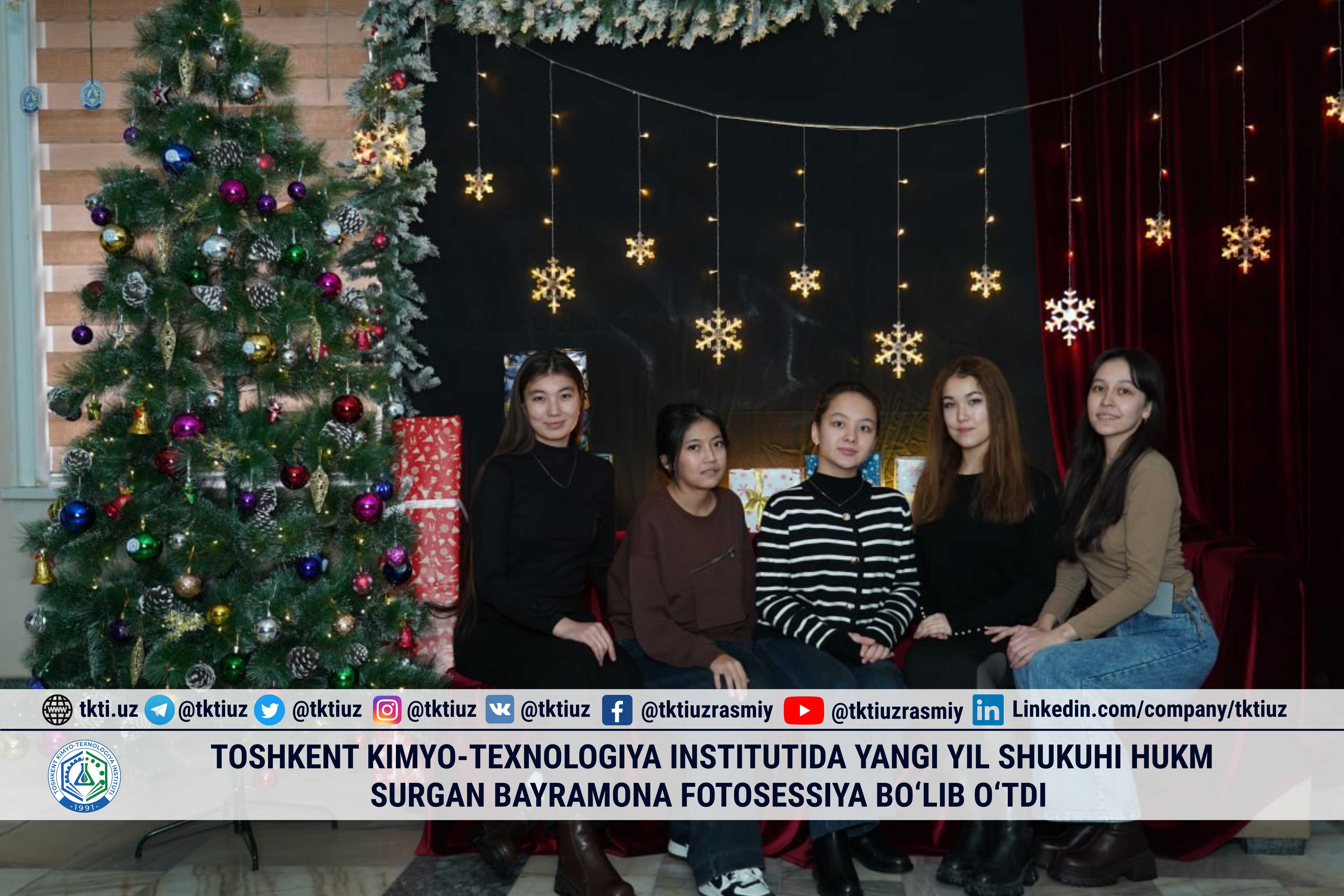 В Ташкентском институте химической технологии прошла праздничная фотосессия, где царила новогодняя атмосфера | tkti.uz