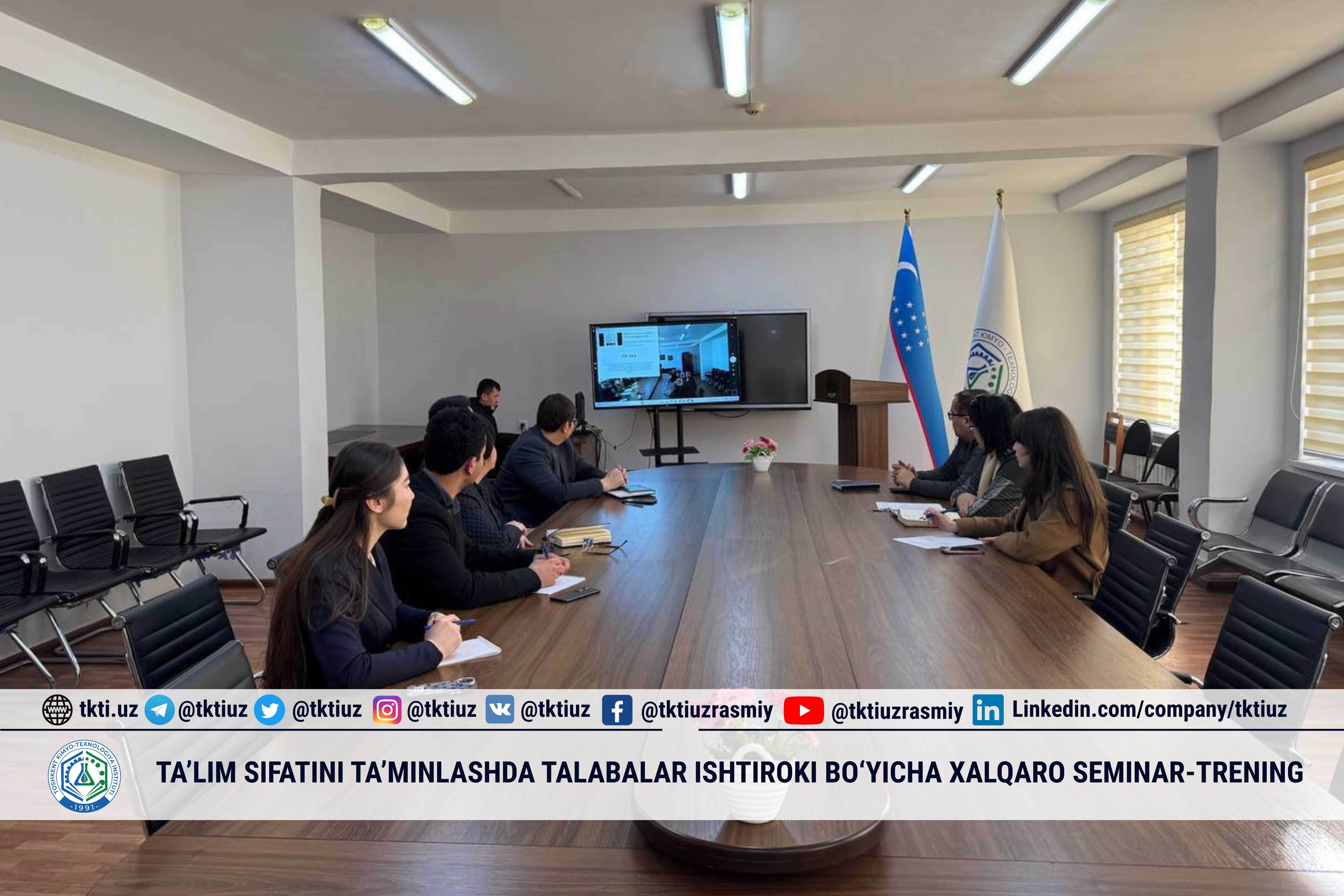 International seminar-training on student participation in ensuring the quality of education | tkti.uz