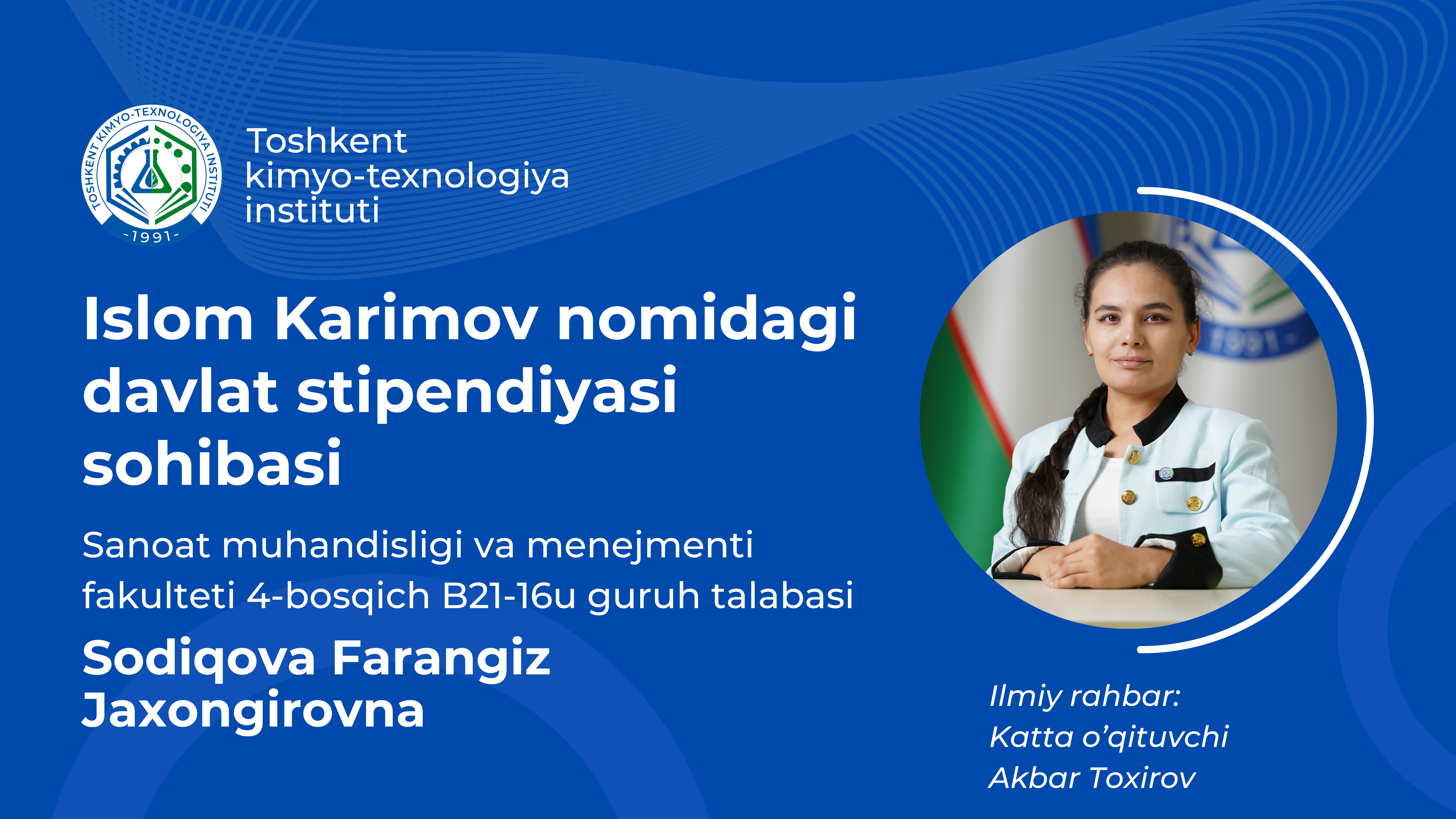 Sodiqova Farangiz Jaxongirovna | tkti.uz