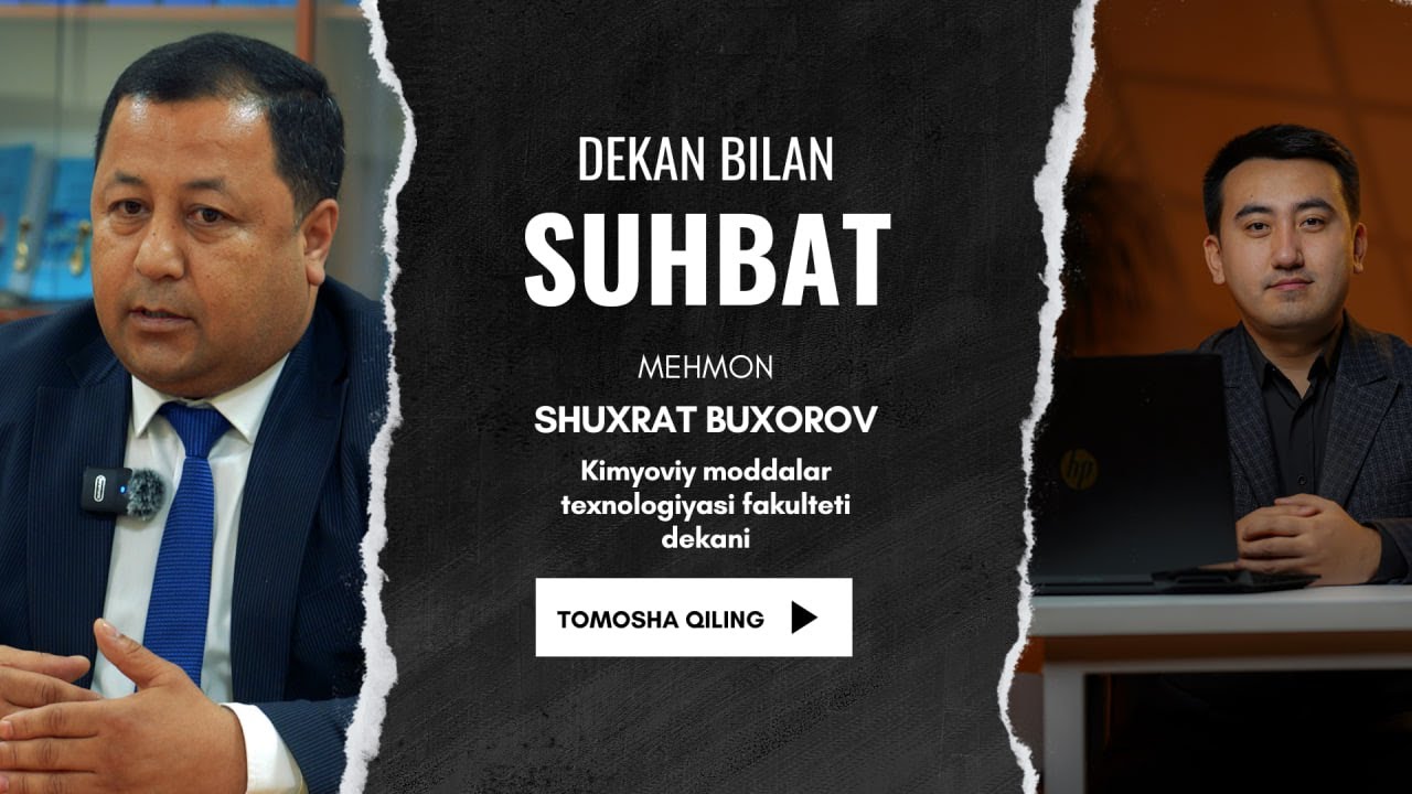 DEKAN BILAN SUHBAT - Bu galgi mehmonimiz KMTF dekani Shuxrat Buxorov | tkti.uz