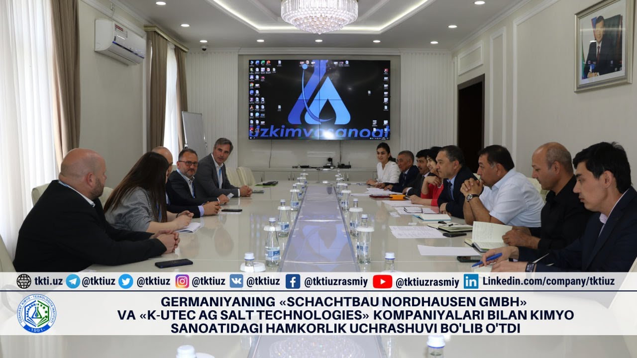 A cooperation meeting with large German companies was held in the chemical industry. | tkti.uz