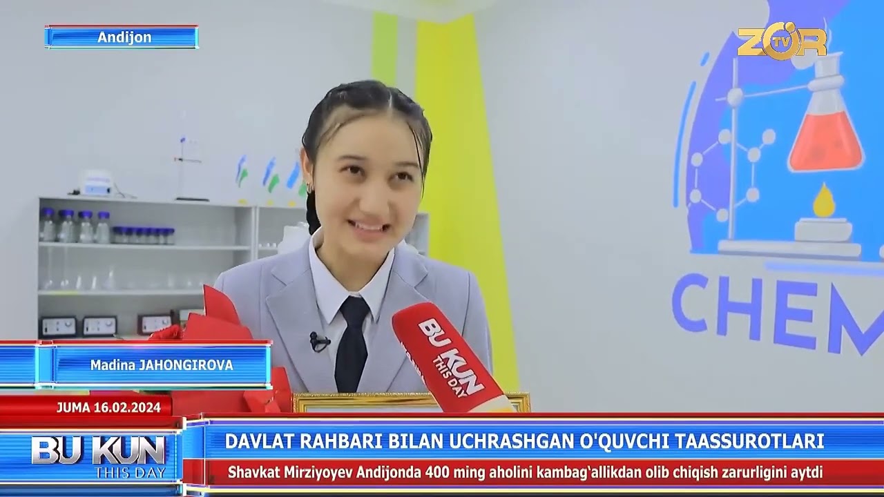 DAVLAT RAHBARI  BILAN UCHRASHGAN O'QUVCHI QIZNING TAASSUROTLARI | tkti.uz