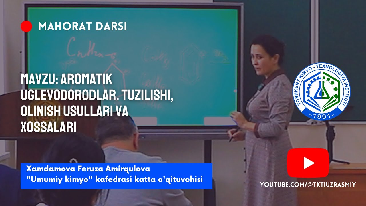 MAHORAT DARSI #6 #KIMYO | tkti.uz