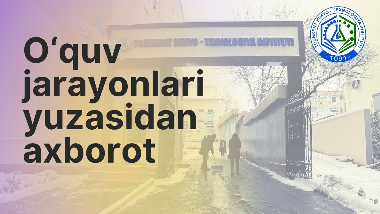 O'quv jarayonlari yuzasidan axborot | tkti.uz