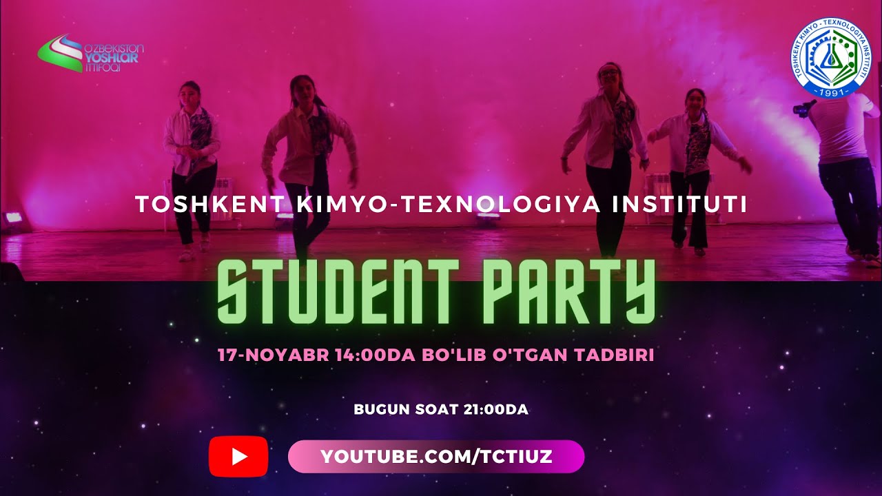 Student Party event at the Faculty of Chemical Technology of Norganic Substances | tkti.uz